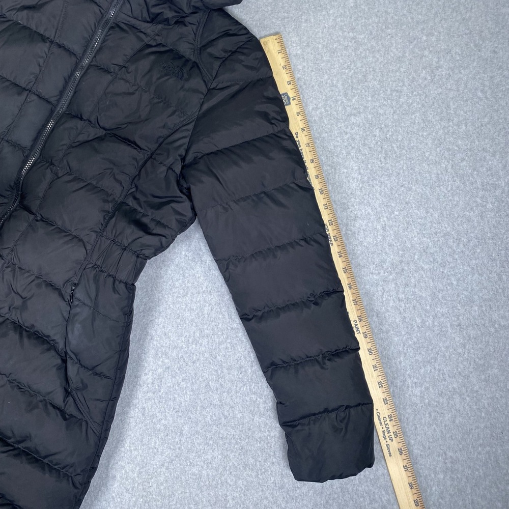 The North Face Metropolis Parka Women Large Black Pink Down Puffer Hooded Jacket - Picture 15 of 16